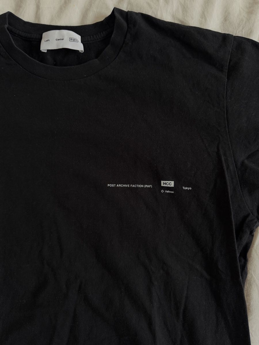 T-shirt: PAF Post Archive Faction HCC Tokyo Tee - Small, Black – Usato da Uster venduto da b_b96 1