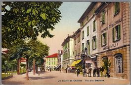CHIASSO, VIA ALLA STAZIONE, ANIMATA AMBROSIO & VILLA TRASP.
