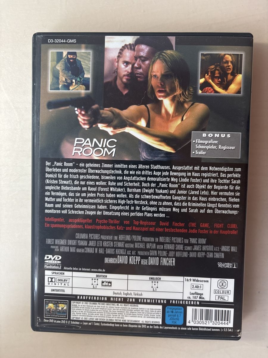 Tutti i DVDs: Panic Room DVD - Spannender Thriller (1406) – Usato da Ruswil venduto da Slivio_ 1