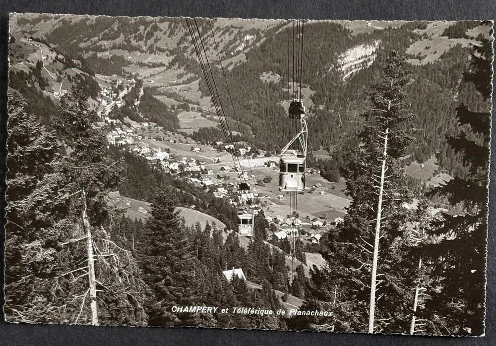 Ansichtskarten: ANSICHTSKARTE GONDELBAHN CHAMPERY – Gebraucht aus Ostermundigen von crazy-horse-1840
