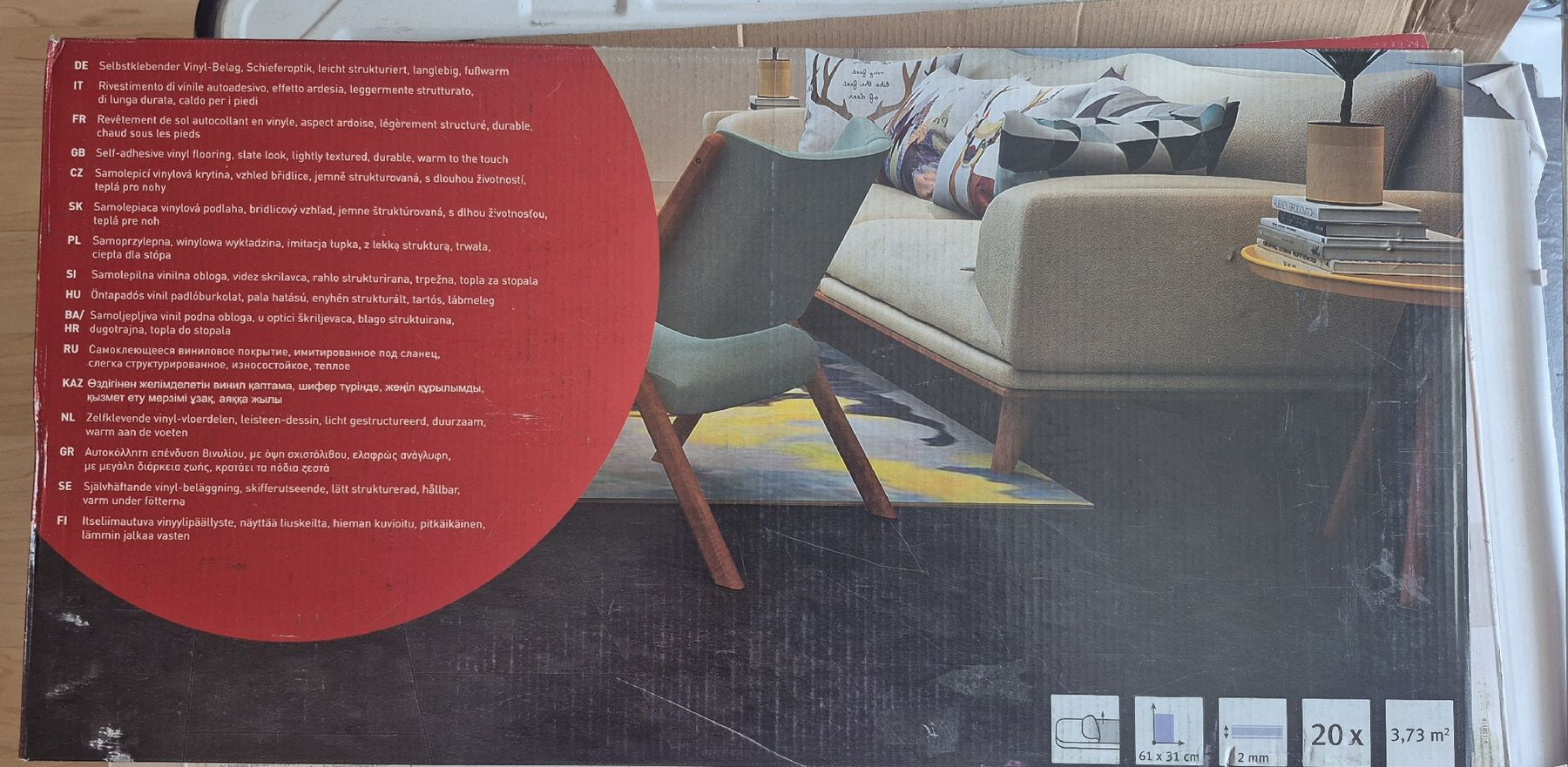 Bodenbeläge: Vinyl Boden Selbstklebend – Neu und originalverpackt aus Winznau von Diabetes