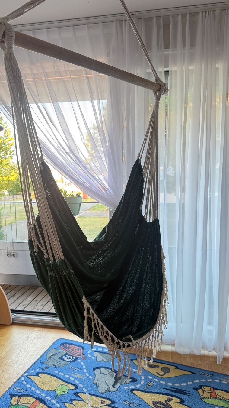 Poltrone pensili da giardino: Hängesessel dunkelgrün mit Tasche – Usato da Wädenswil venduto da pau_9ytc 1