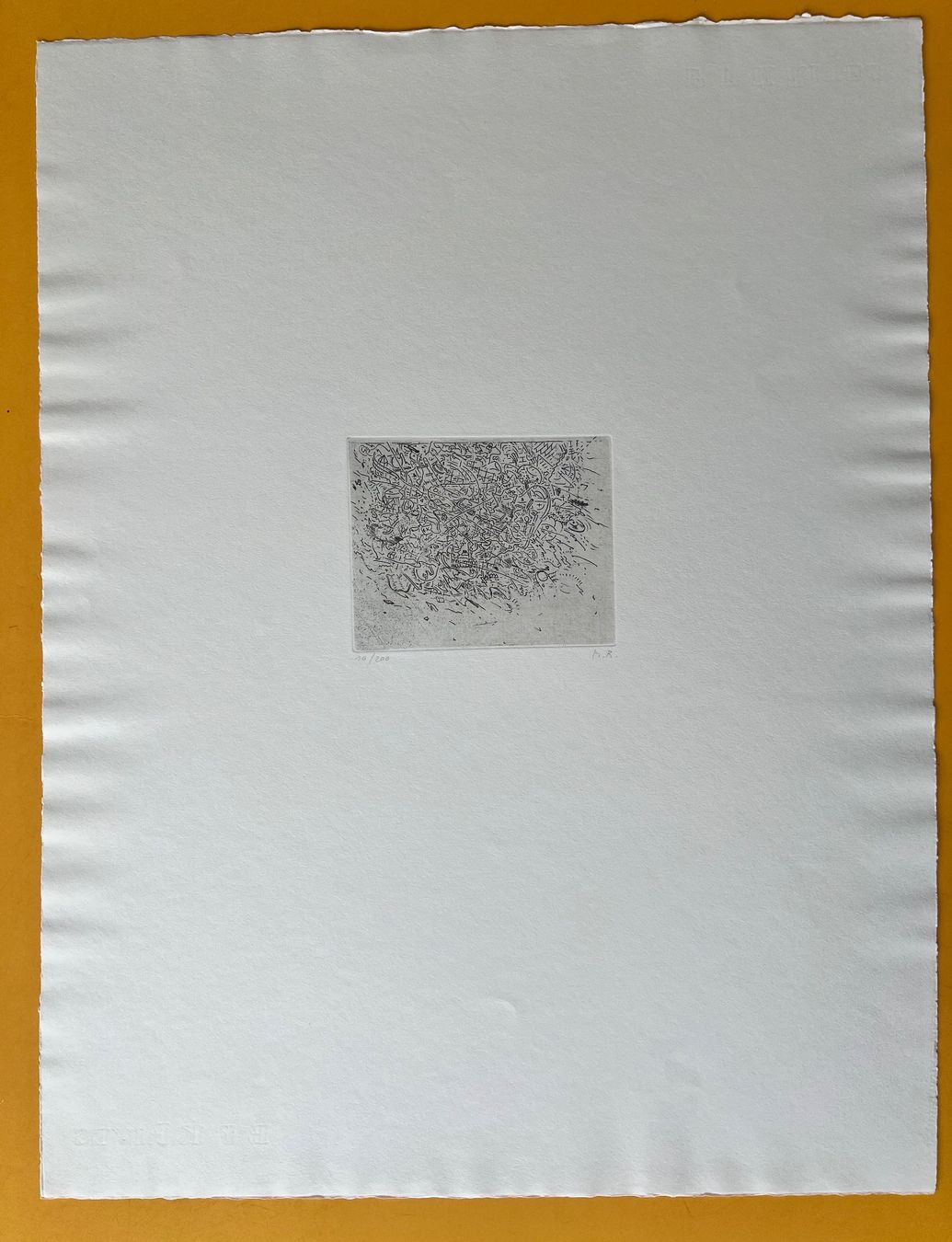 Dipinti: Markus Raetz Original- Radierung Gnuusch 1971 signiert – Usato da Adliswil venduto da bilderboerse-zuerich 1