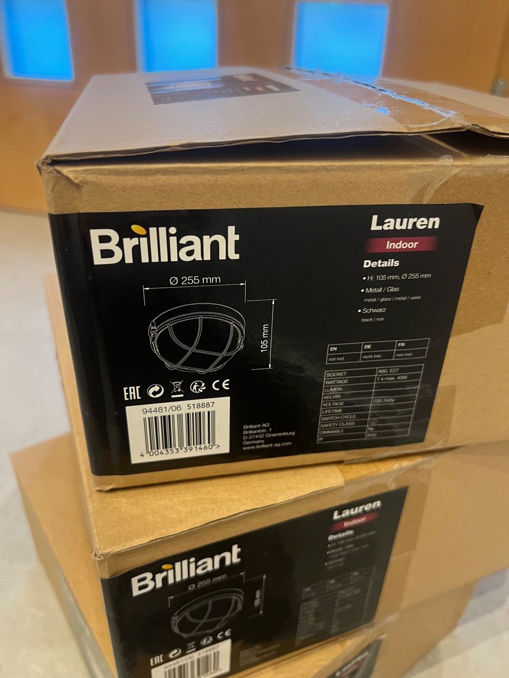 Kronleuchter & Deckenlampen: 1x Deckenleuchte Brilliant Lauren, E27, dimmbar- ungebraucht – Neu und originalverpackt aus Bubikon von be_ka 1