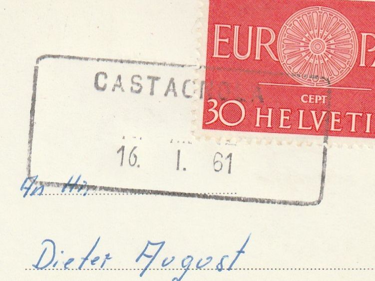 Tutti i francobolli: Aushilfsstempel Castagnola auf Ak – Usato da Rorschacherberg venduto da fratovi2 1