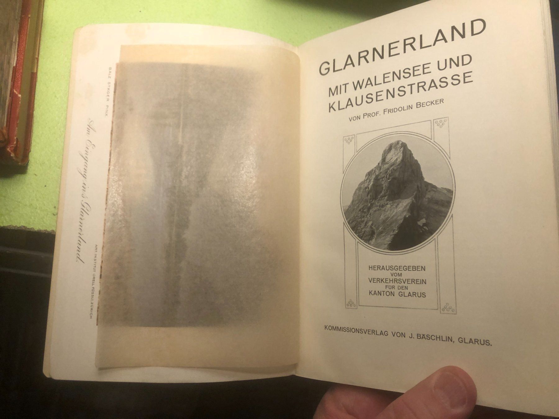 Libri: F. Becker: Glarnerland mit Walensee und Klausenstrasse. – Usato da Zürich venduto da allp 1