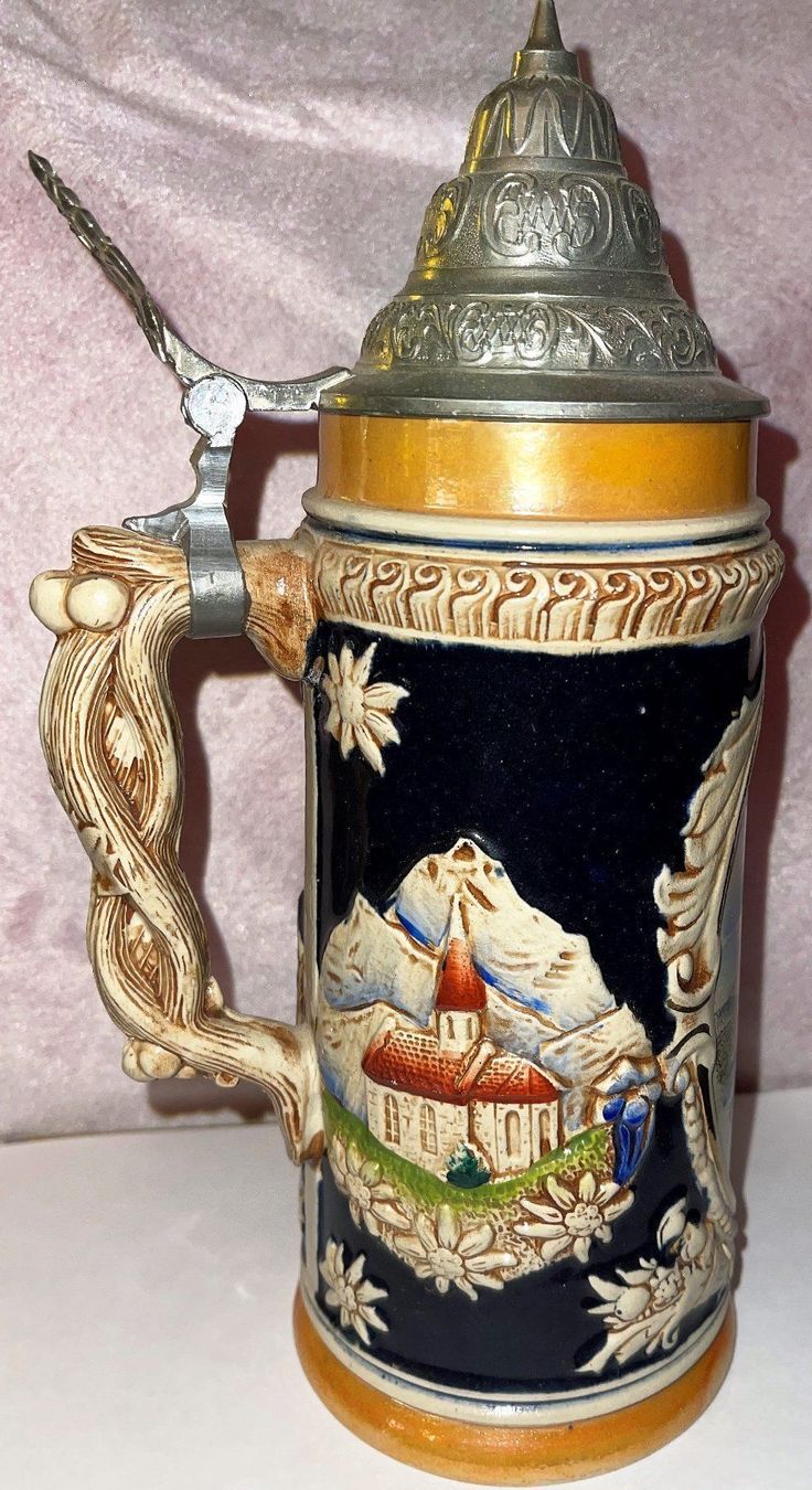 Bicchieri: Bierhumpen Geneve mit Zinndeckel – Nuovo (secondo la descrizione) da Lutzenberg venduto da Truhe 2