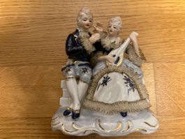 Sammel-Deko Figur: Liebespaar mit Musikinstrument