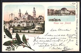AK Zürich, Uferpartie und Tonhalle