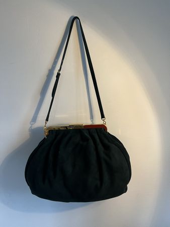 XXL Clutch Miu Miu, Velour Leder grün