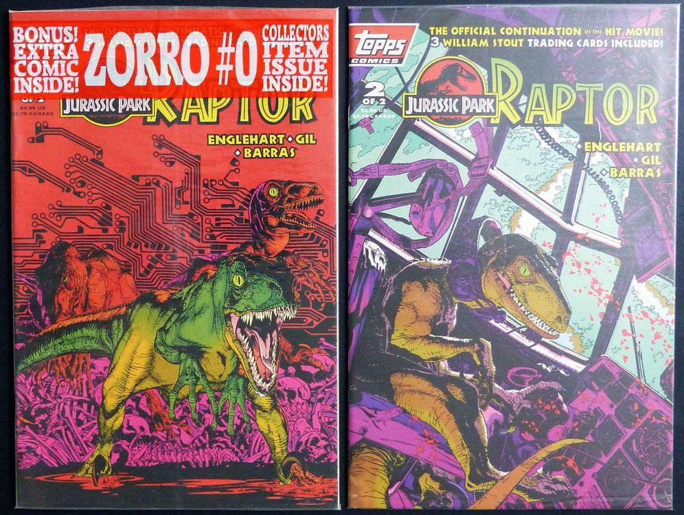 JURASSIC PARK RAPTOR COMPLETE 2 BOOK STORY POLYBAGGED 1993 | Kaufen auf ...