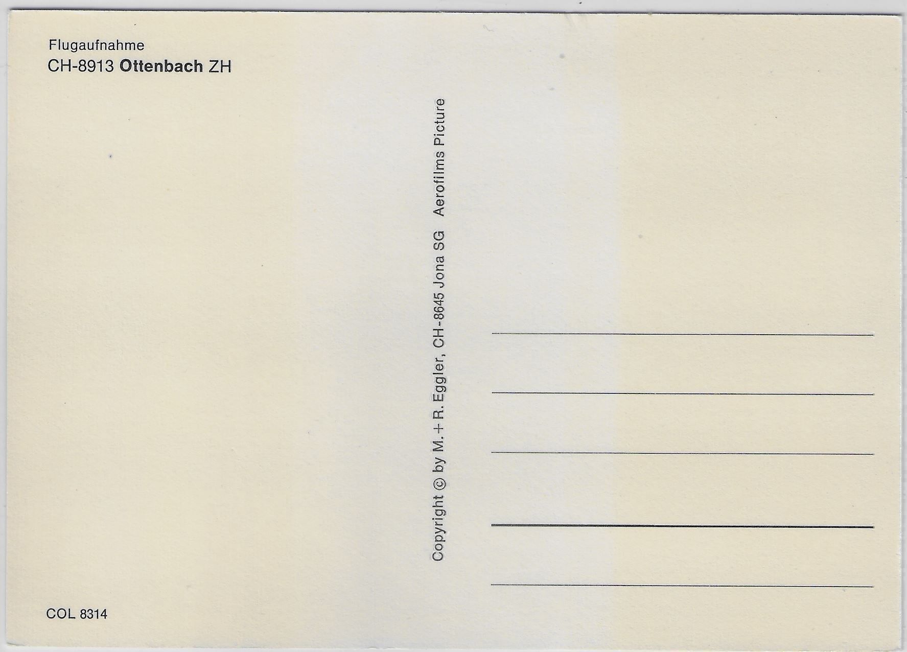 Cartoline postali: Flugaufnahme Ottenbach ZH mit Camping – Antico da Ettingen venduto da Kartenplanet 1