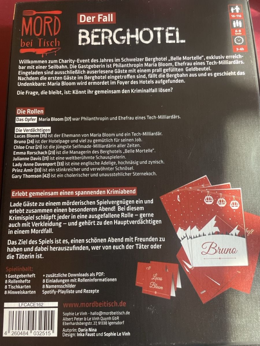 Giochi: Krimidinner - Berghotel  – Usato da Schaffhausen venduto da Kolibri023 1