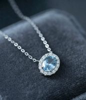 Asymmetrische Silber 925 Anhängerkette im modernen Design