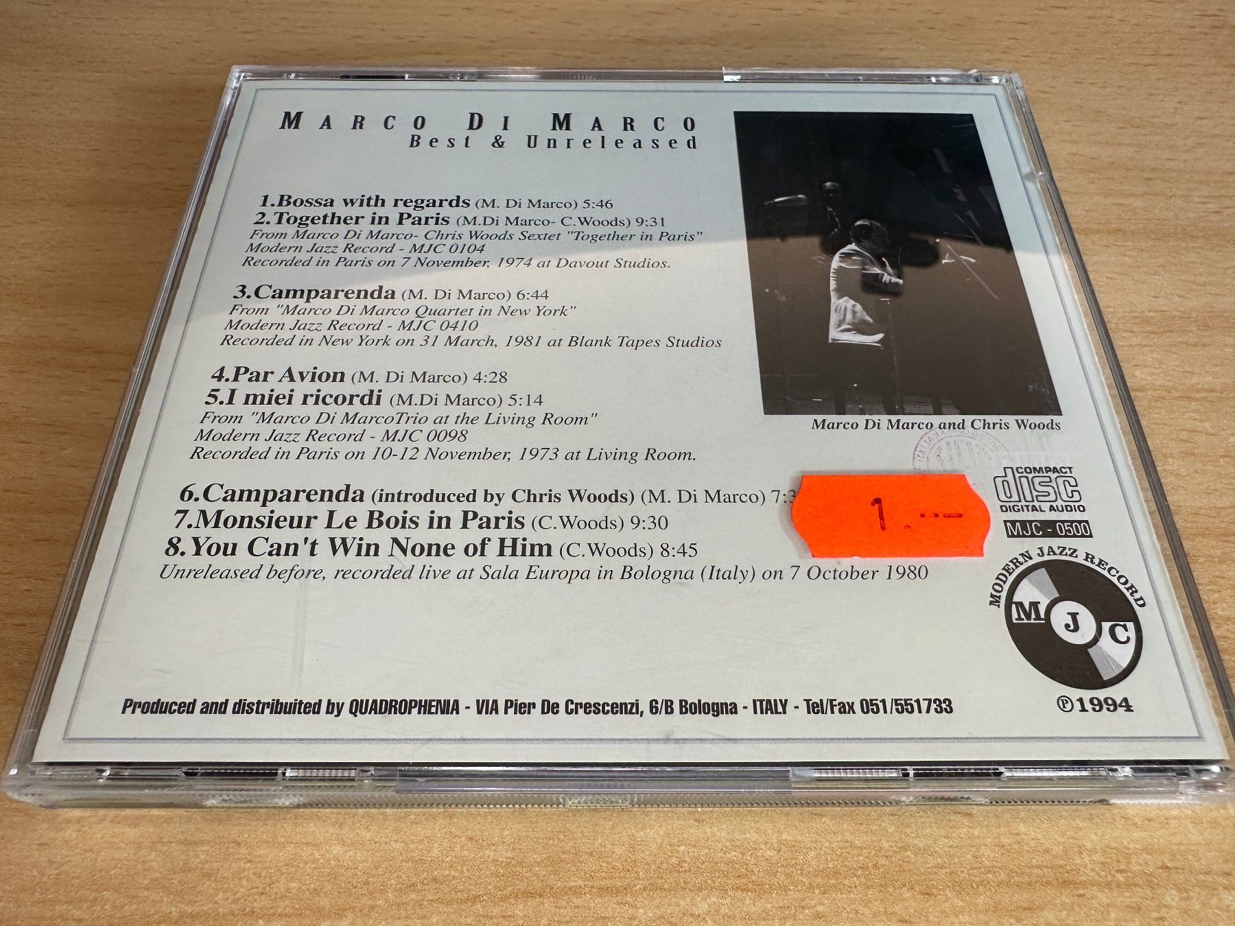 CD: Marco Di Marco – Best & Unreleased – Usato da Rikon im Tösstal venduto da Alpenmutz 1
