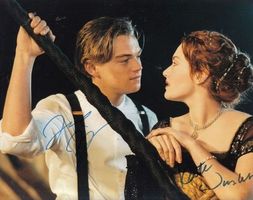 Kate Winslet + Leonardo DiCaprio (Titanic) AUTOGR.