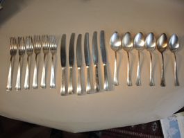 Silberbesteck Art Deco Besteck Set Orfevrerie SOLA Luzern