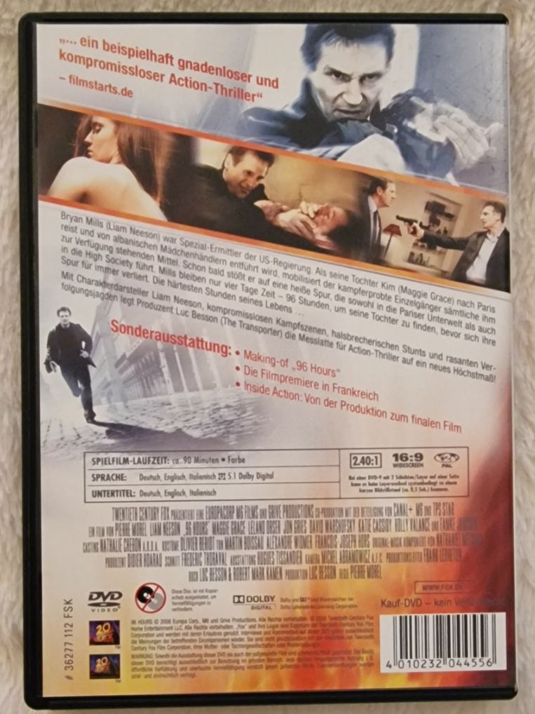 Tous les DVDs: DVD 96 Hours Taken mit Liam Neeson Action – D'occasion à Hauptwil par vol_sh8n 1
