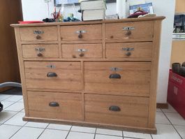 Commode ancienne de cuisine en sapin (début XXème) 