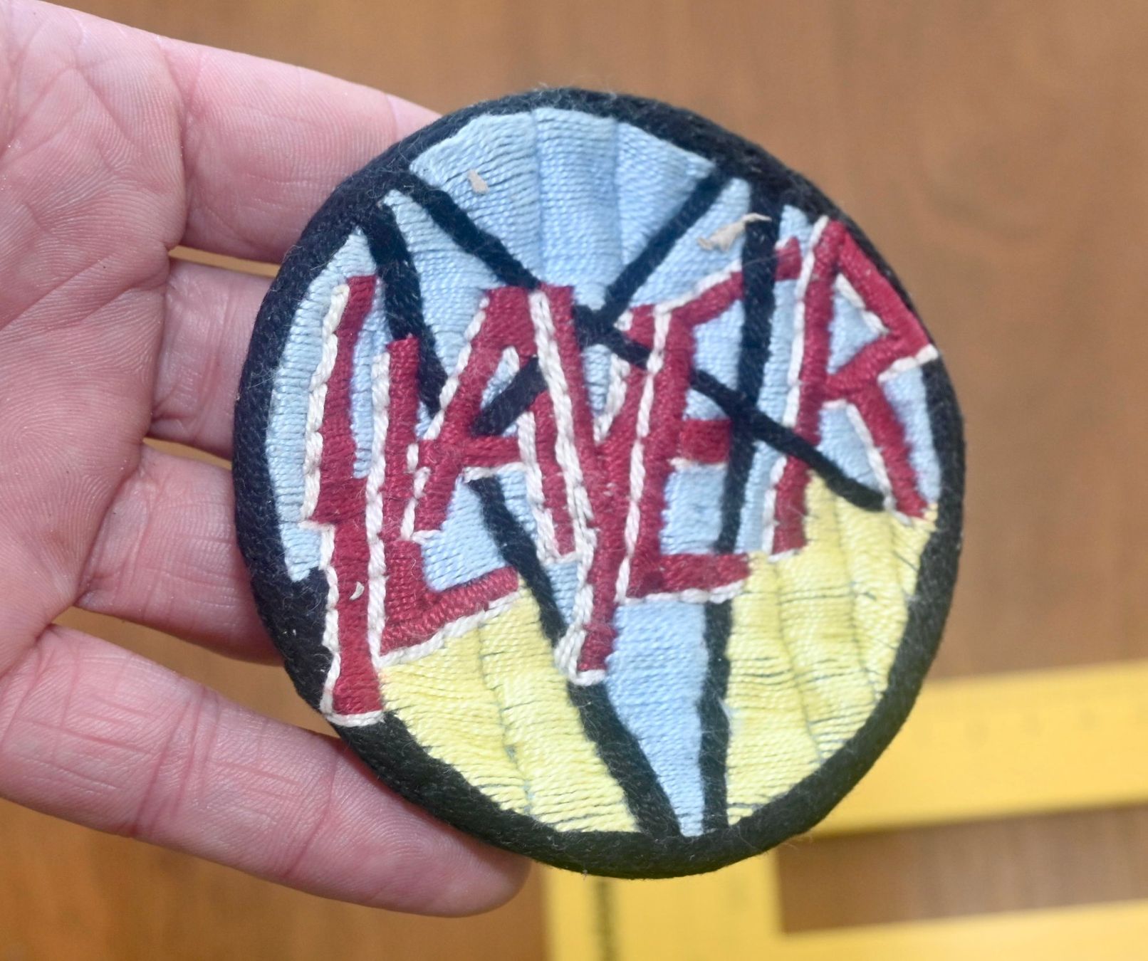 Dischi in vinile: VINTAGE Slayer PATCH dicker stoff BADGE – Usato da Pfaffhausen venduto da mono_rec 2