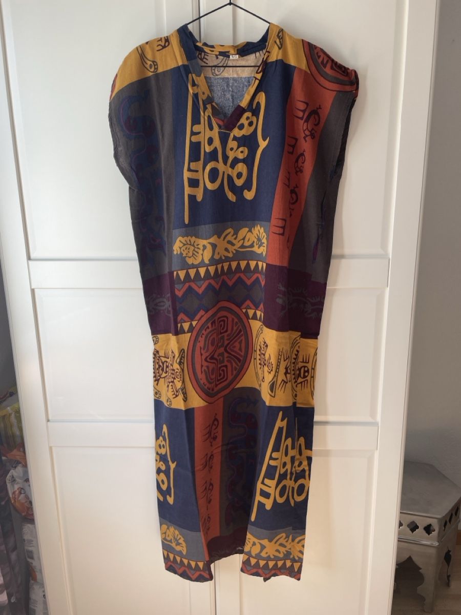 Vestiti: Kaftan Kleid Asiatisch bunt gemustert – Usato da Zürich venduto da MyFashion