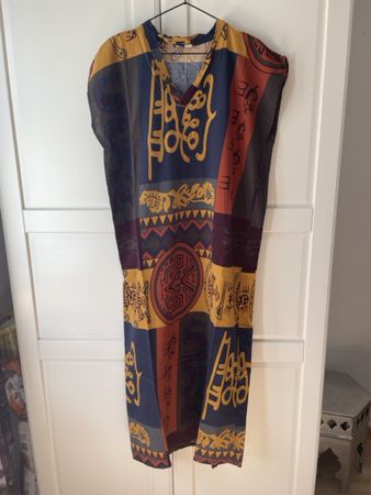 Kaftan Kleid Asiatisch bunt gemustert