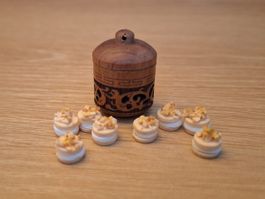 Handmade Japonaise Kekse mit Holzdose