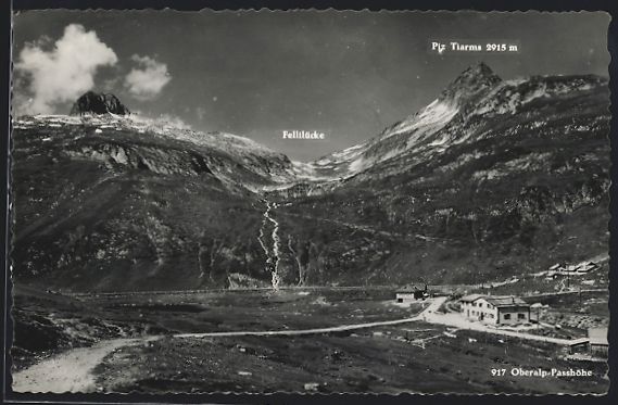 Cartoline postali: Tujetsch, Oberalppass, Oberalp-Passhöhe – Usato da Berlin venduto da bartko-reher