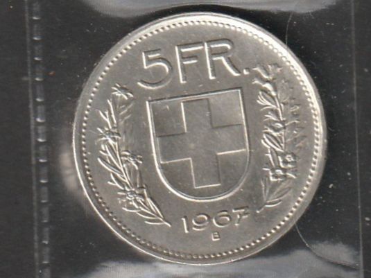 Alle Münzen: 5 Franken 1967 – Gebraucht aus Rorschacherberg von fratovi2