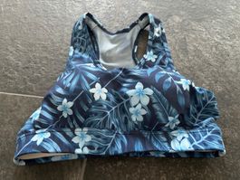 BH - blau mit Blumenmotiven - Gr. M