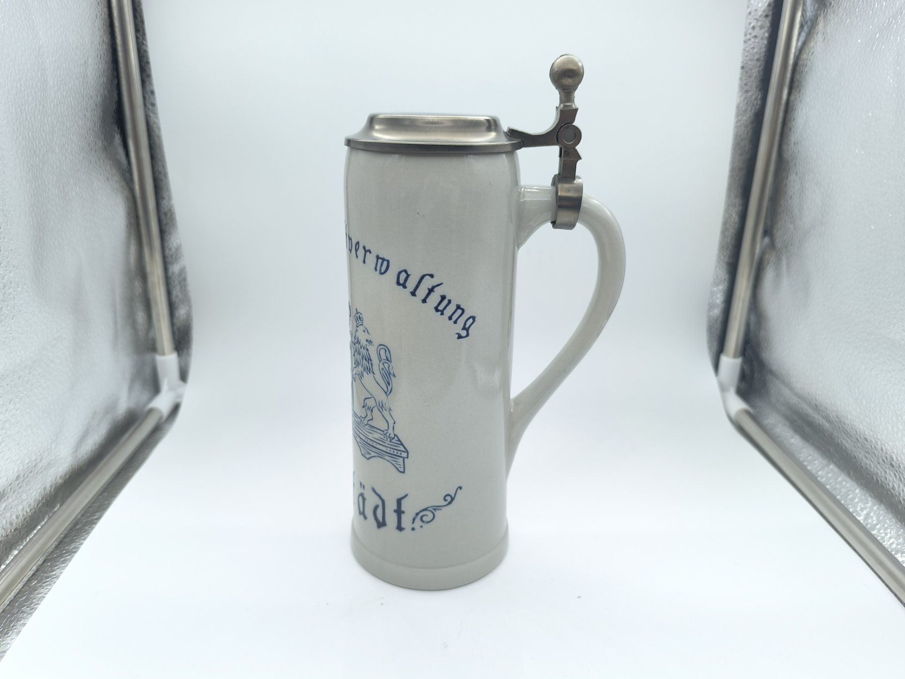 Bicchieri: Bierkrug Zinndeckel Königl. Post Eichstädt Bayern – Usato da Rüti ZH venduto da Restwert_Rueti_ZH 2