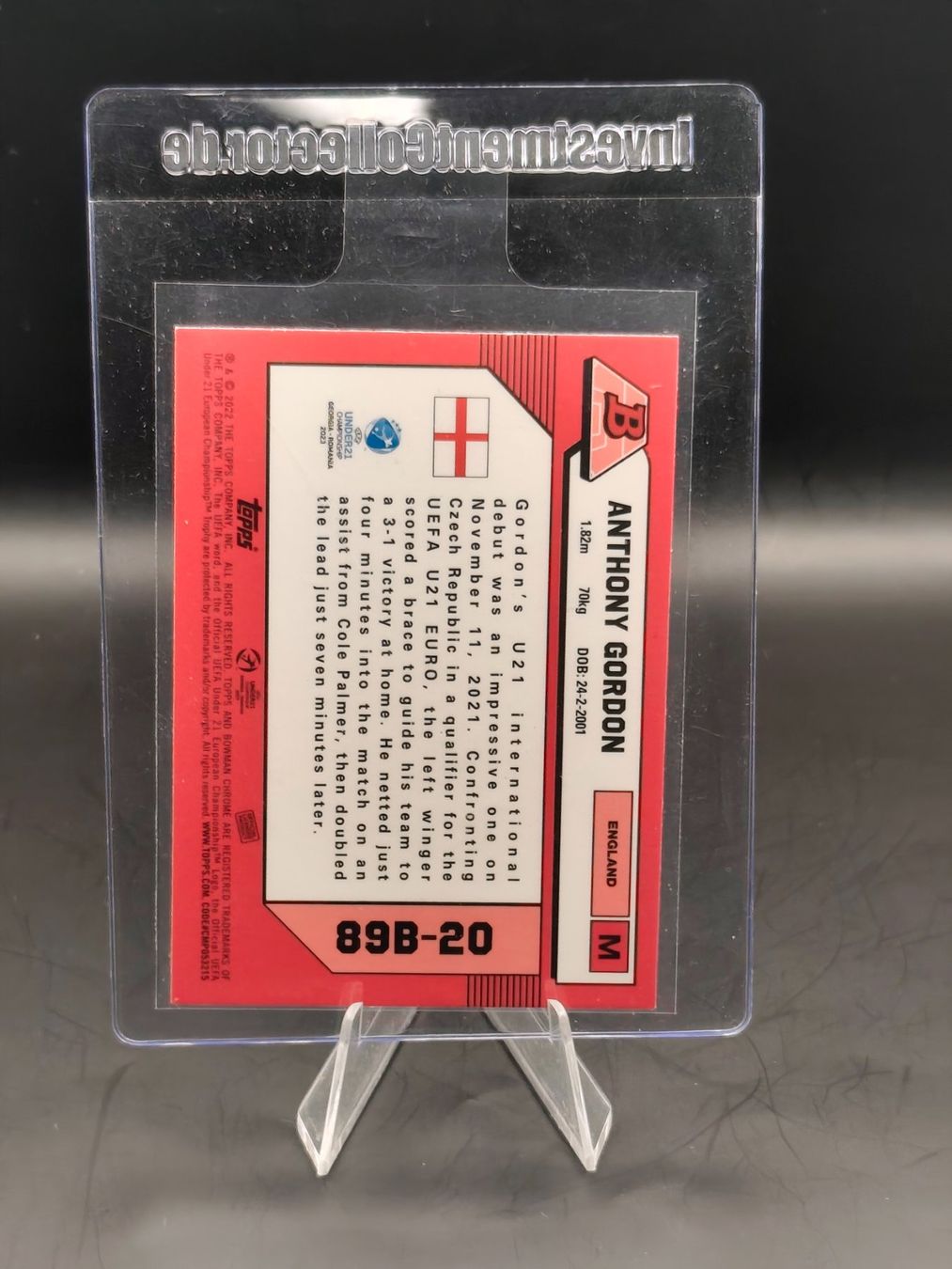 Topps Carte collezionabili: Anthony Gordon - Topps Bowmans Insert - England – Usato da Ostermundigen venduto da DaCards 1
