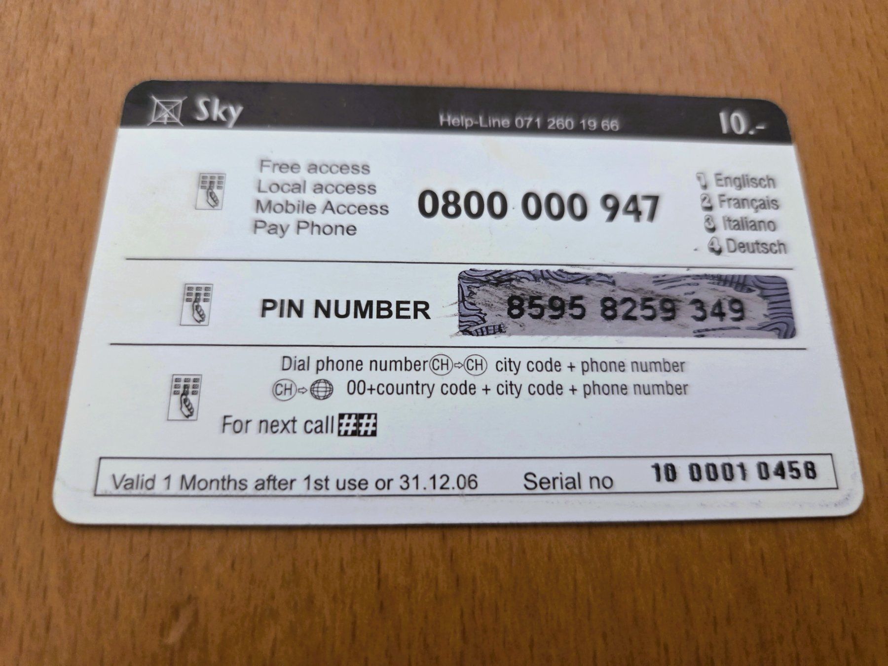 Schede telefoniche: PREPAID - SCHWEIZ – Usato da Brüttisellen venduto da Nighttrain 1