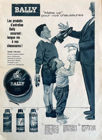 Bally Shoe Polish - Alte Werbung / Ancienne publicité 1960