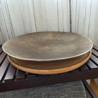Dekorative Holzschale & Metallschale bronze
