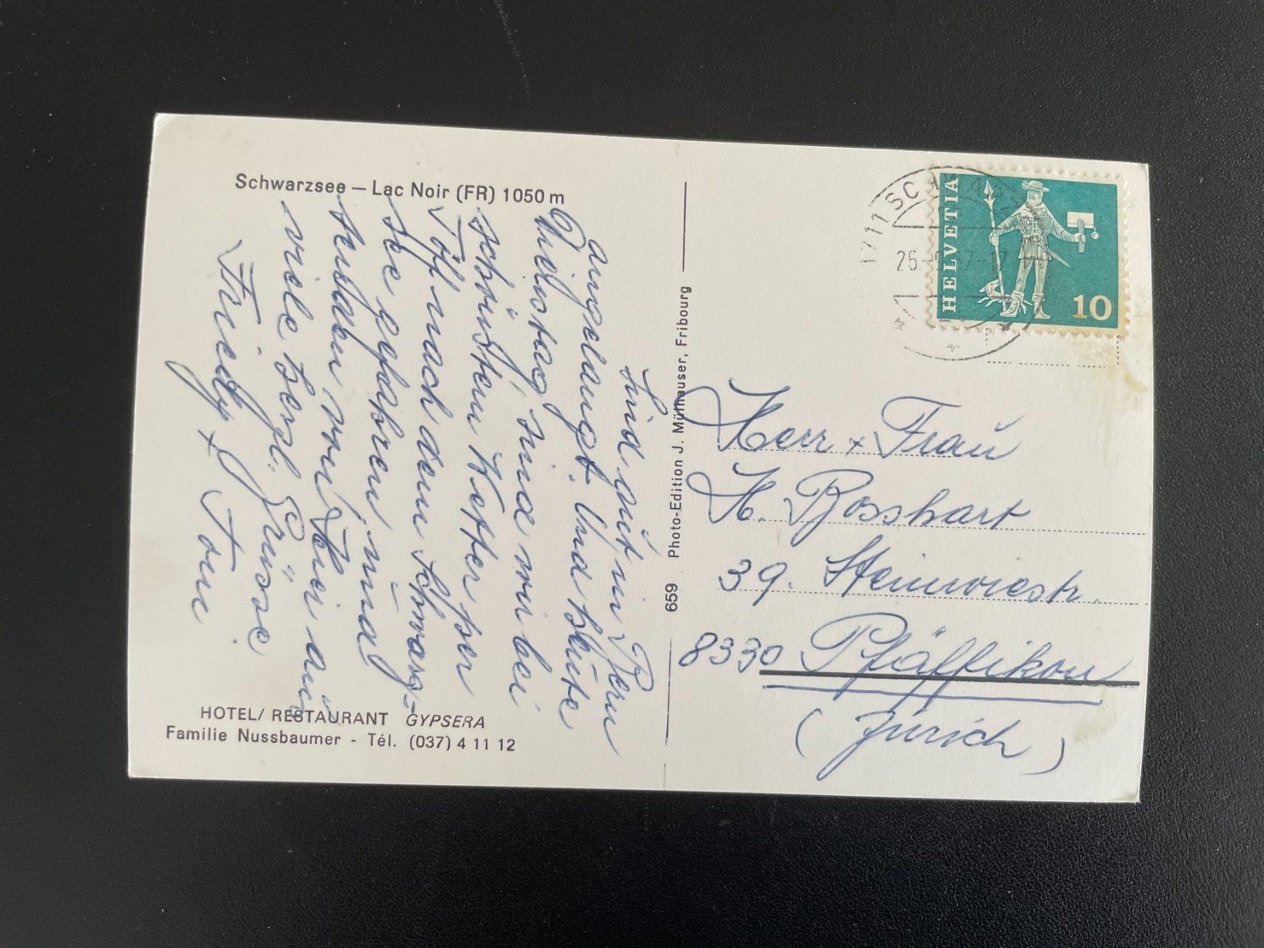 Cartoline postali: AK FR Lac Noir / Schwarzsee – Usato da Thal venduto da Danny82 1