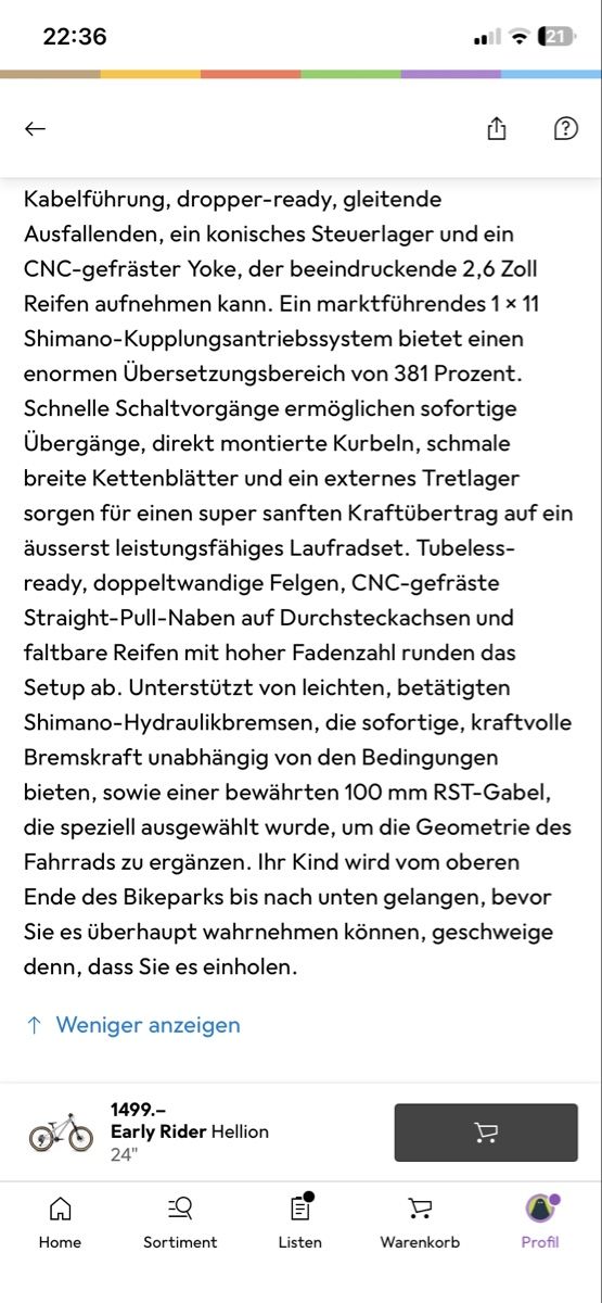 Early Rider Velos: Kinder Mountainbike Earlyrider – Gebraucht aus Freienwil von oss078 4