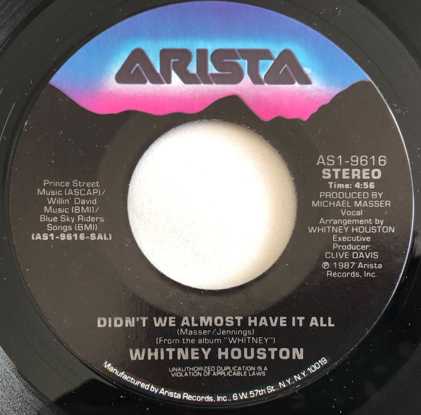 Dischi in vinile: WHITNEY HOUSTON - DIDN'T WE ALMOST HAVE IT ALL – Usato da Poliez-Pittet venduto da Newtown-Records 2
