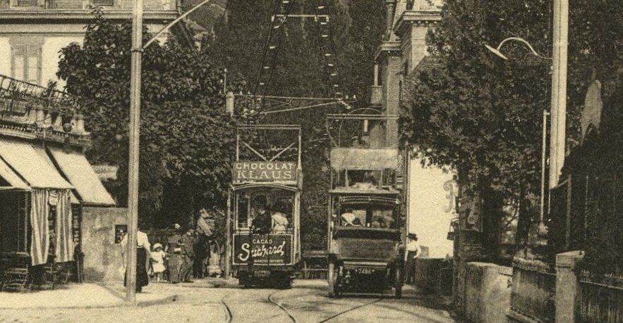 Cartoline postali: CPA/ AK Clarens. Tramway. – Usato da Versoix venduto da HELVETICA_1 1
