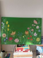 Handgemaltes Frühlingsbild, einmalig, grün, Blumen, neu.