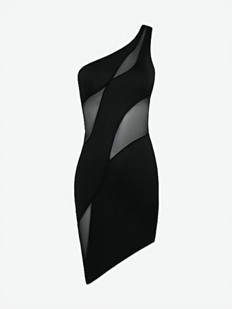 OW Collection -  Curve Mini Dress black