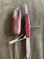 antikes Taschenmesser mit Leder-Etui