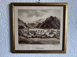 Kunstdruck Trubschachen mit Goldrahmen gebraucht
