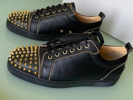 CHRISTIAN LOUBOUTIN Junior Spikes Wildleder Low Sneakers 45