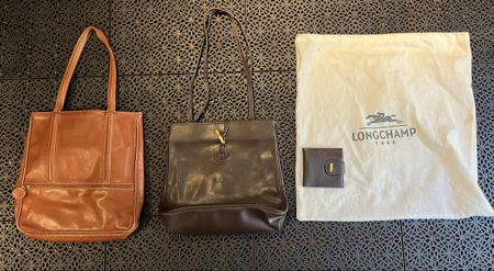 Longchamp Ensemble Sacs et Portefeuille Cuir Vintage Été