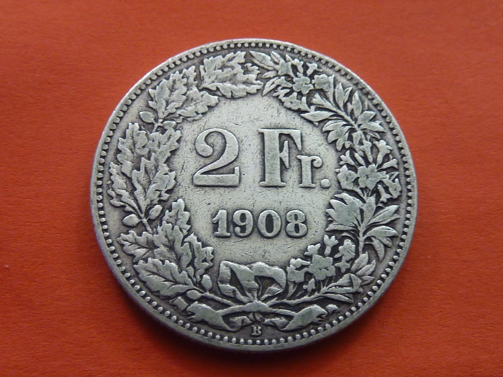 Alle Münzen: 2 Fr.  1908 – Gebraucht aus Seon von aee_7gpz