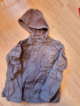 Jacke Sisley grau mit Kapuze XS 110