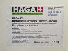 HAGA KORKSCHÜTTUNG RECY - KORK (insg. 160kg Korkgranulat)