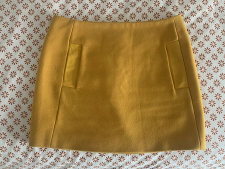 MAJE mustard wool skirt XS/34