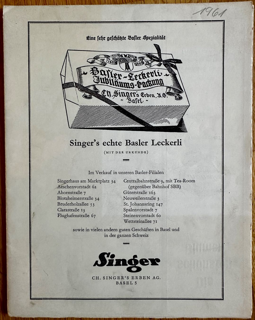 Cartine & Atlanti: Stadtplan Basel und Umgebung 1961 – Usato da Zürich venduto da allp